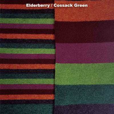 SCARVES - NO. 1 - PREMIUM AUSTRALIAN LAMBSWOOL - Elderberry / Cossack Green - 