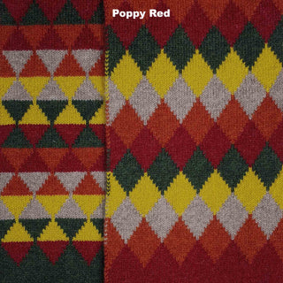 SCARVES - ARGYLISH - LAMBSWOOL - Poppy Red -