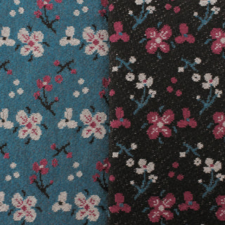 SCARVES - CHERRY BOMB - MERINO - Black / Mulberry -