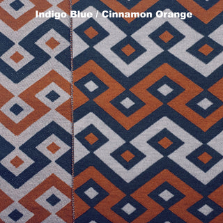 BLANKETS - JIGGLE - MERINO - Indigo Blue / Cinnamon Orange - Extra Small