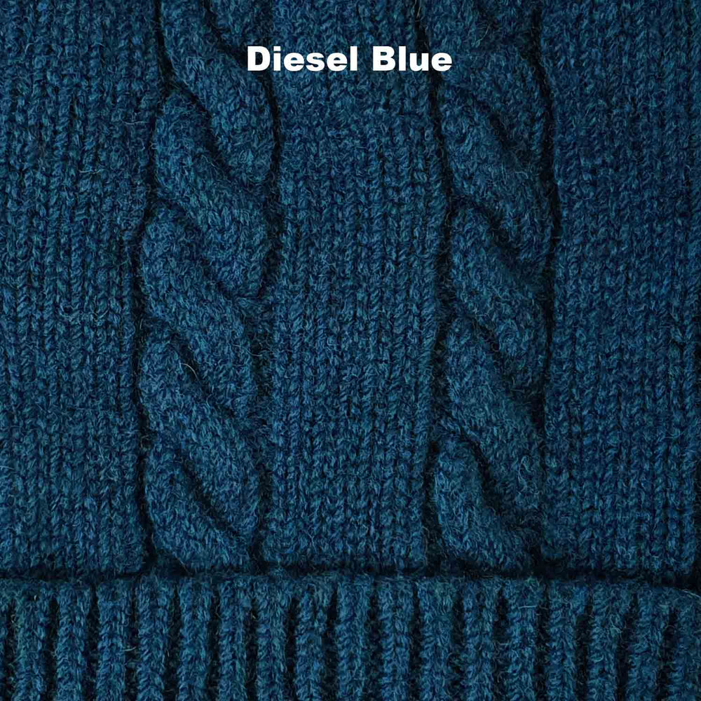 BEANIES - CABLE - WINTER HATS - Diesel Blue - 