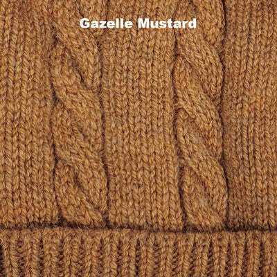 BEANIES - CABLE - WINTER HATS - Gazelle Mustard - 