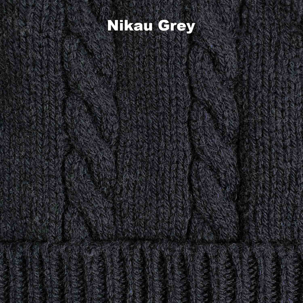 BEANIES - CABLE - WINTER HATS - Nikau Grey - 