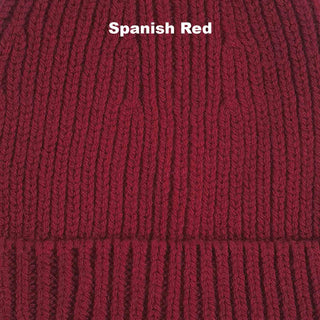 BEANIES - FIXED - LAMBSWOOL - Spanish Red -