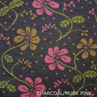 SCARVES - STAMEN - MERINO - Charcoal / Musk Pink -