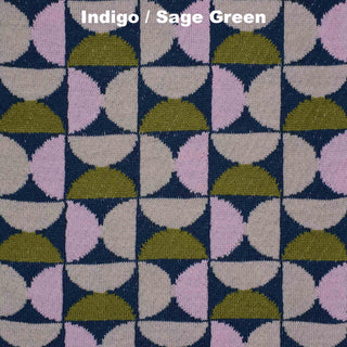 SCARVES - KINKY - MERINO - Indigo / Sage Green -