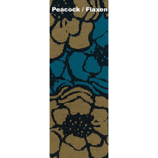 SCARVES - POPPY - MERINO - Peacock / Flaxen Mustard -