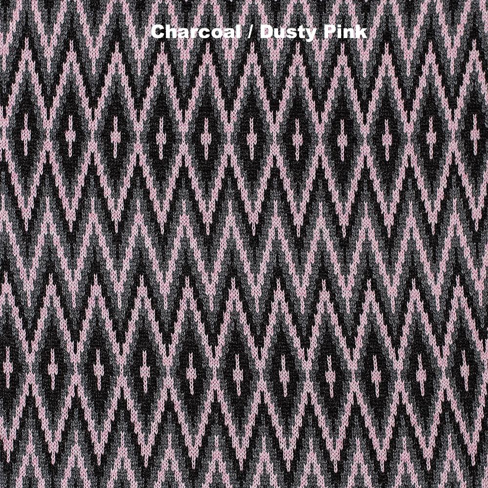 SCARVES - BOND - EXTRA FINE MERINO WOOL - Charcoal / Dusty Pink - 