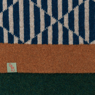 SCARVES - TRICKS - LAMBSWOOL - Diesel Blue -