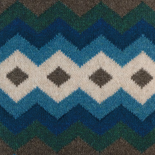SCARVES - WINGDINGS - LAMBSWOOL - Diesel / Barracuda Blue -