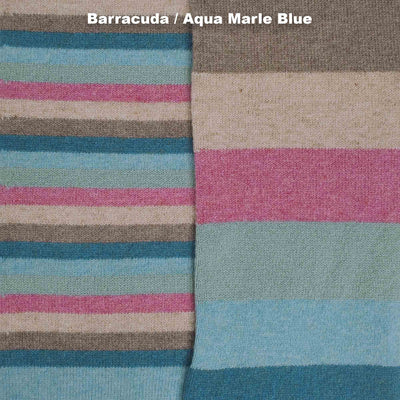 SCARVES - NO. 1 - PREMIUM AUSTRALIAN LAMBSWOOL - Barracuda / Aqua Marle Blue - 