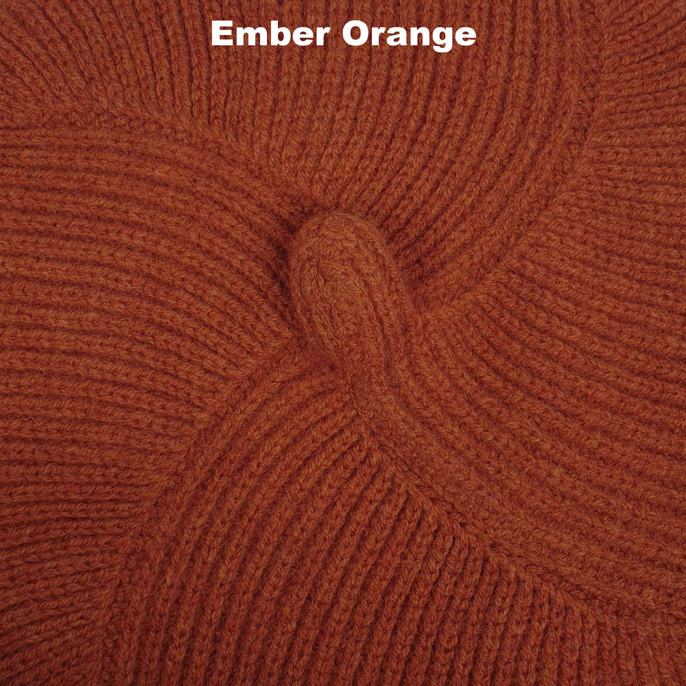 BEANIES - WHIPPET BERET - LAMBSWOOL - Ember Orange - 