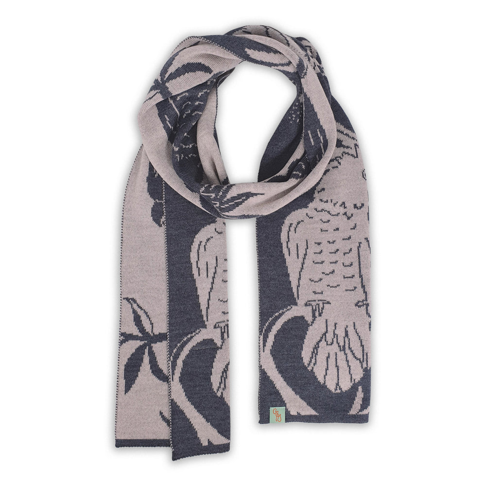 SCARVES - HELLO COCKY - EXTRA FINE MERINO WOOL - Charcoal Grey - 