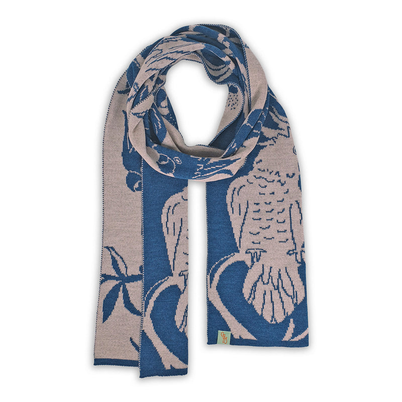 SCARVES - HELLO COCKY - EXTRA FINE MERINO WOOL - French Navy Blue - 