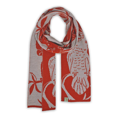 SCARVES - HELLO COCKY - EXTRA FINE MERINO WOOL - Spice Red - 