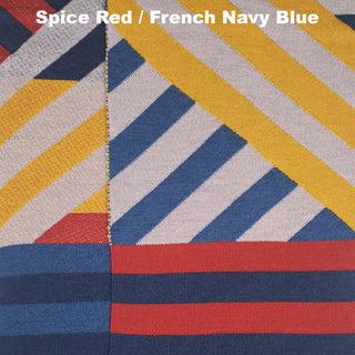 SCARVES - HELLO SAILOR - MERINO - Spice Red / French Navy Blue -