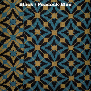 SCARVES - LARA - MERINO - Black / Peacock Blue -