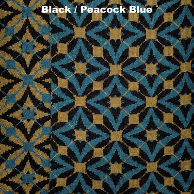 SCARVES - LARA - EXTRA FINE MERINO WOOL - Black / Peacock Blue - 