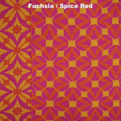 SCARVES - LARA - EXTRA FINE MERINO WOOL - Fuchsia / Spice Red - 