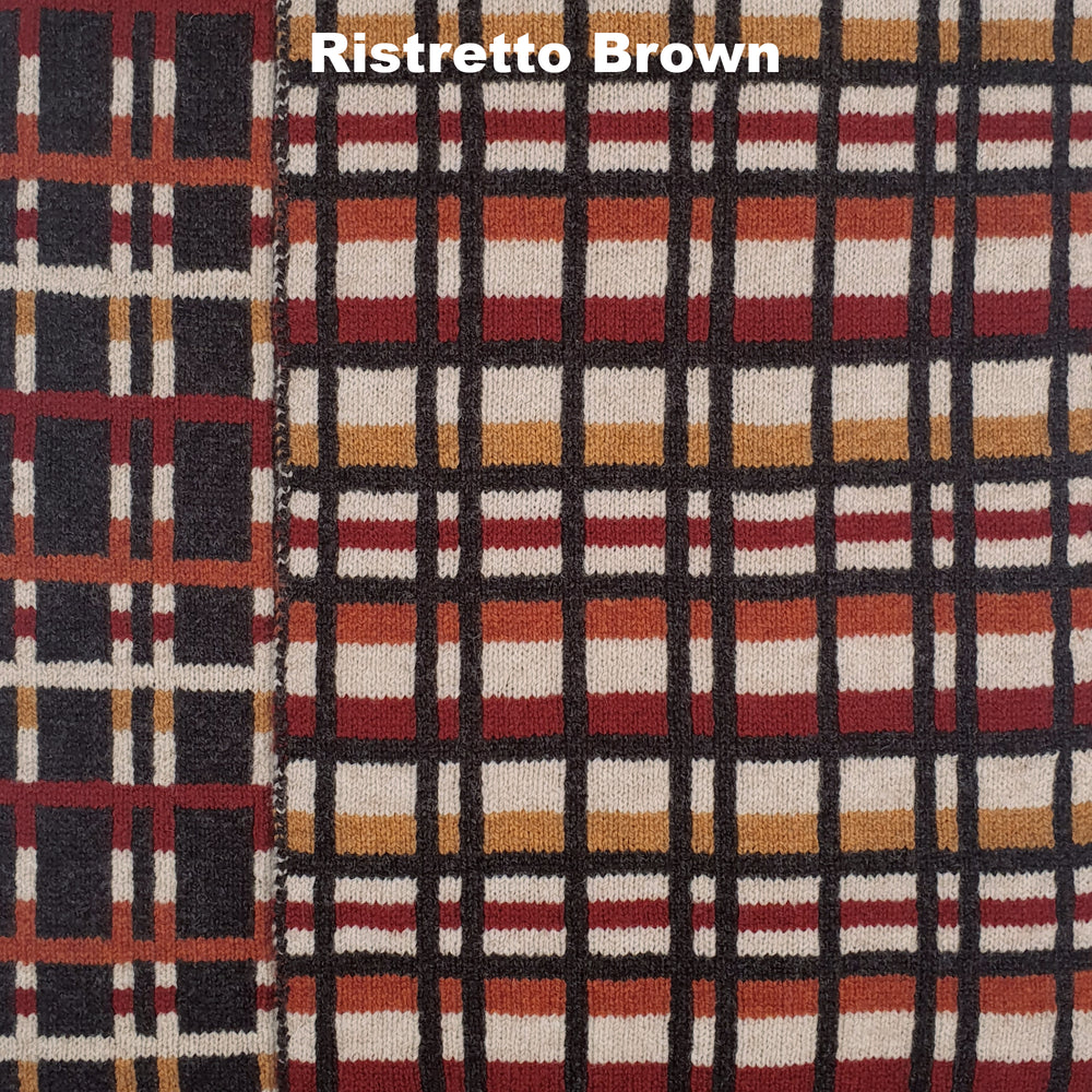 SCARVES - PLAID UP - PREMIUM AUSTRALIAN LAMBSWOOL - Ristretto Brown - 
