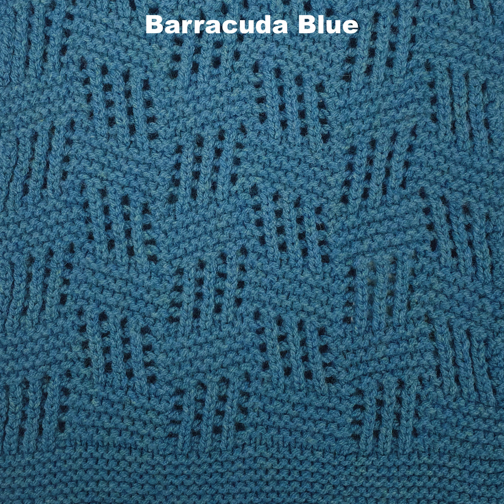 SCARVES - PLINKO - PREMIUM AUSTRALIAN LAMBSWOOL - Barracuda Blue - 