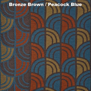 SCARVES - WINDOW - EXTRA FINE MERINO WOOL - Bronze Brown / Peacock Blue - 