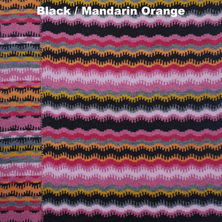 SCARVES - CRUSHING IT - MERINO - Black / Mandarin Orange -