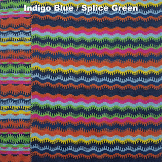 SCARVES - CRUSHING IT - MERINO - Indigo Blue / Splice Green -