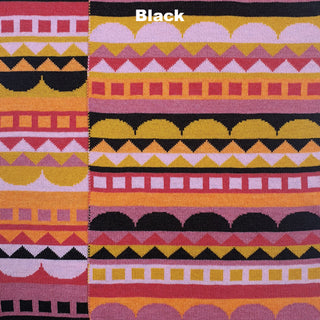 SCARVES - FOLK - MERINO - Black -