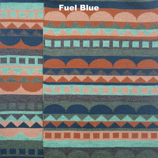 SCARVES - FOLK - MERINO - Fuel Blue -