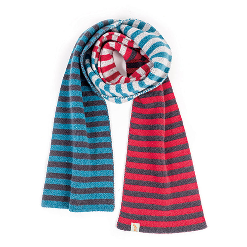 SCARVES - SHE'LL STOP TRAFFIC - LAMBSWOOL - Spanish Red / Charcoal / Main Image - 