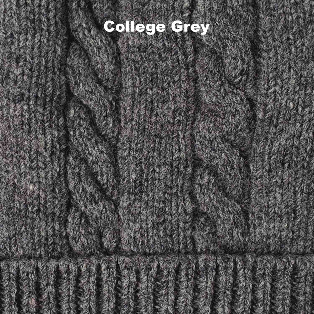 BEANIES - CABLE - WINTER HATS - College Grey - 