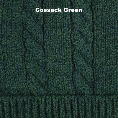 BEANIES - CABLE - WINTER HATS - Cossack Green - 