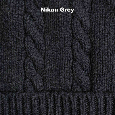 BEANIES - CABLE - WINTER HATS - Nikau Grey - 