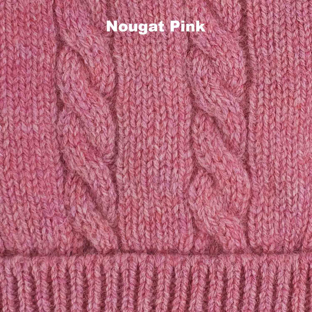 BEANIES - CABLE - WINTER HATS - Nougat Pink - 
