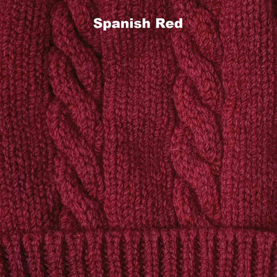 BEANIES - CABLE - WINTER HATS - Spanish Red - 