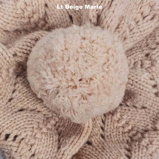 BEANIES - PEACOCK - LAMBSWOOL - Lt Beige Marle -