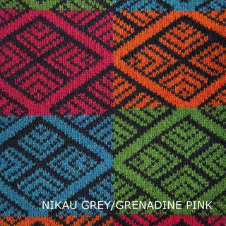 SCARVES - SPRINKLE - LAMBSWOOL - Nikau Grey / Grenadine Pink -