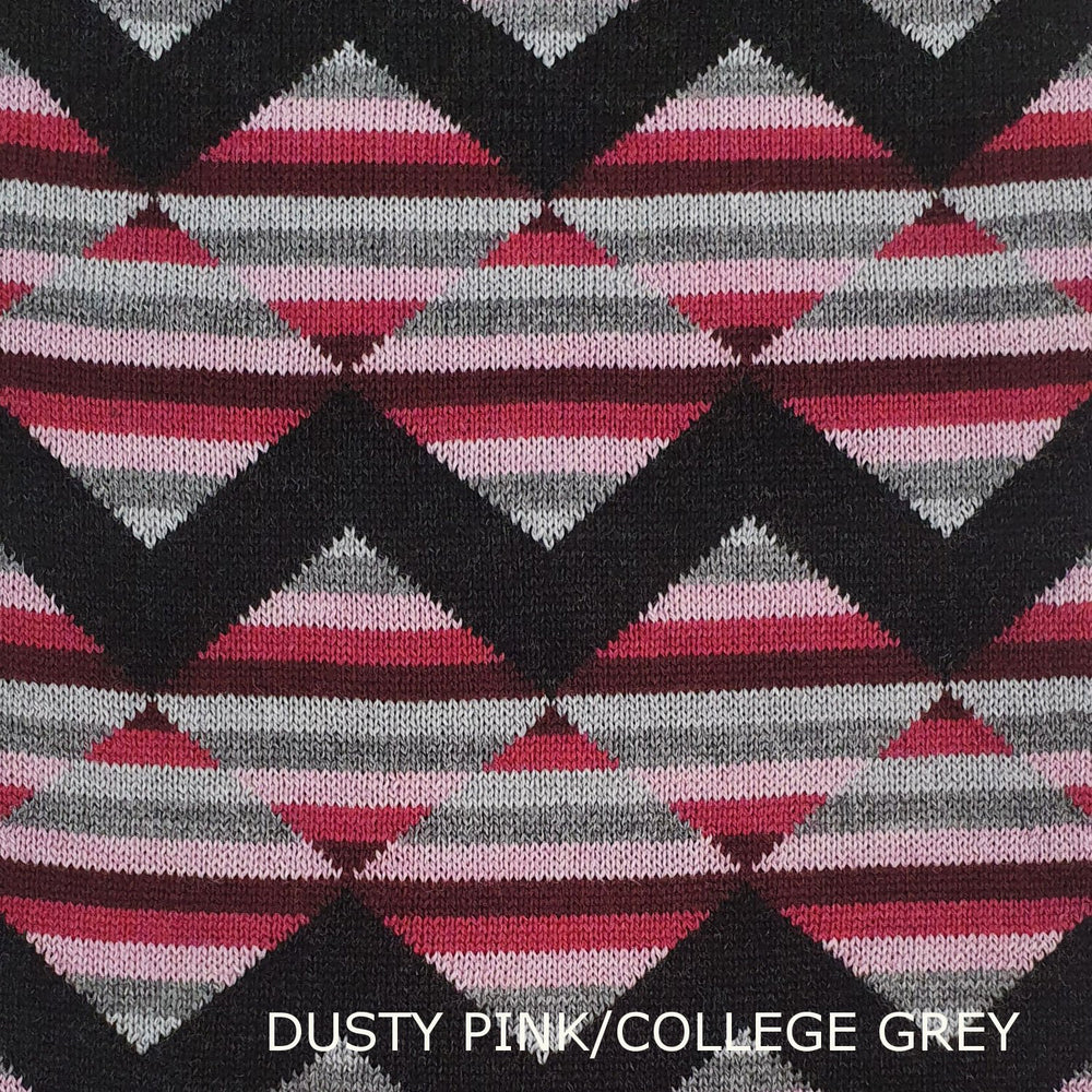 SCARVES - SUNSET - EXTRA FINE MERINO WOOL - DUSTY PINK/COLLEGE GREY - 