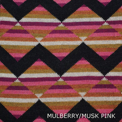 SCARVES - SUNSET - EXTRA FINE MERINO WOOL - MULBERRY/MUSK PINK - 