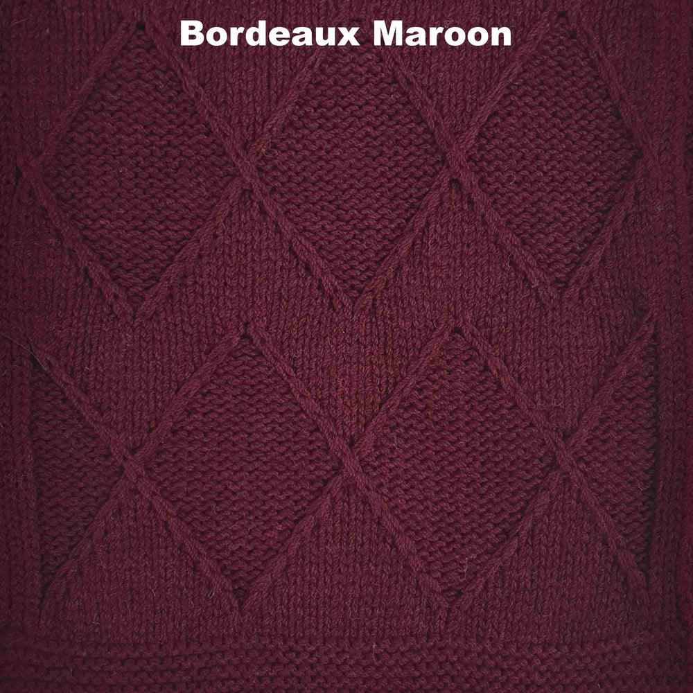 SCARVES - STARLIGHT - PREMIUM AUSTRALIAN LAMBSWOOL - Bordeaux Maroon - 