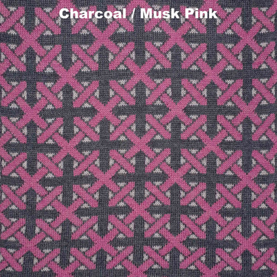 SCARVES - CLICKETY CLACK - EXTRA FINE MERINO WOOL - Charcoal/Musk Pink - 