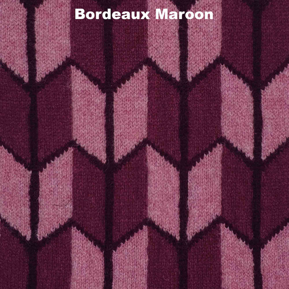 SCARVES - CLOVIS - PREMIUM AUSTRALIAN LAMBSWOOL - Bordeaux Maroon - 