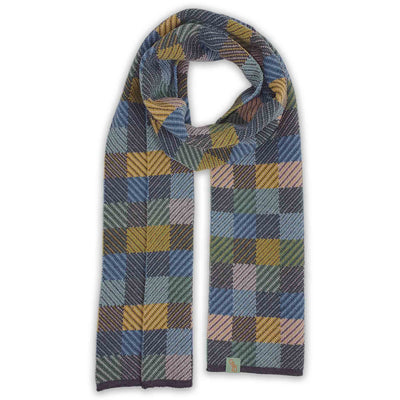 SCARVES - PATCH - EXTRA FINE MERINO WOOL - Charcoal/Tarragon - 
