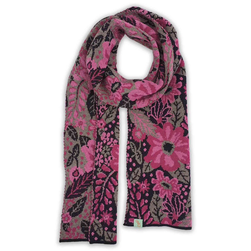 SCARVES - BLISS - EXTRA FINE MERINO WOOL - Musk/Hibiscus Pink - 