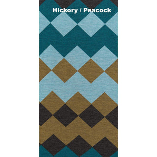 SCARVES - HARLEQUIN - MERINO - Hickory / Peacock Blue -