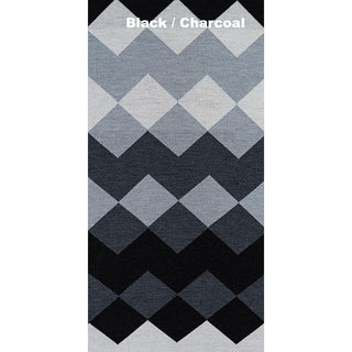 SCARVES - HARLEQUIN - MERINO - Black / Charcoal -