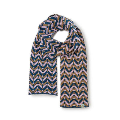 SCARVES - VERONICA - MERINO - French Navy / Dusty Pink / Main Image - 