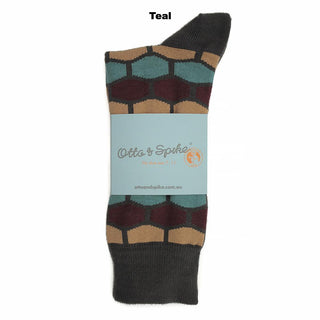 SOCKS - HONEY BUNNY - AUSTRALIAN COTTON - Teal - S / 2-8