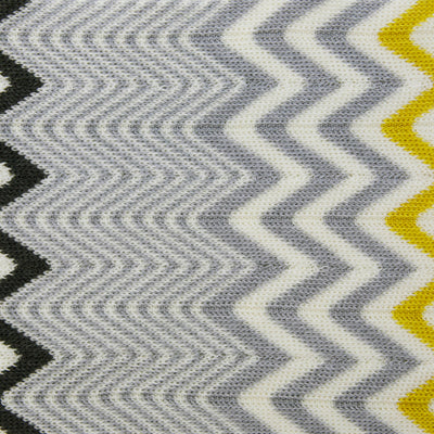 BLANKETS - FLOW - MERINO - BABY BLANKETS - Natural / Charcoal / LT Grey / Dirt Yellow - Extra Small
